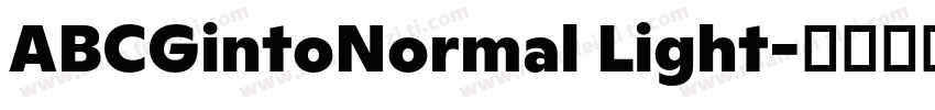 ABCGintoNormal Light字体转换